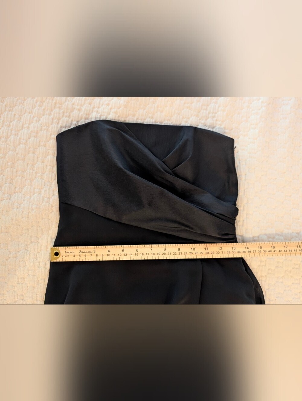 Jessica McClintock Vintage Strapless Black Asymmetrical Cocktail Dress Size 4 - Picture 12 of 16